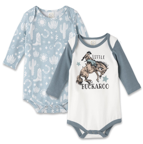 Infant Boy's Little Buckaroo Set Of 2 Onsies