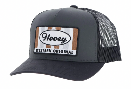 Hooey Sudan Grey w/ Brown Rectangle Patch Hat