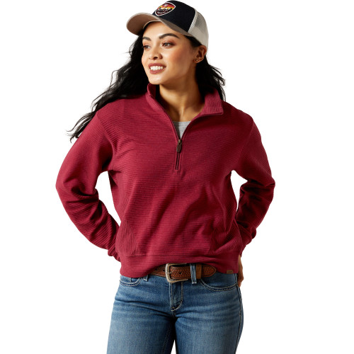 Women's Ariat Burgundy High Noon 1/2 Zip