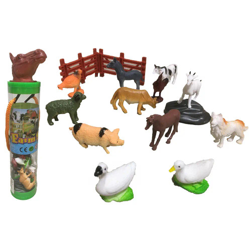Farm Animals 2" Figurines Tube Farm Animals 2" Figurines Tube