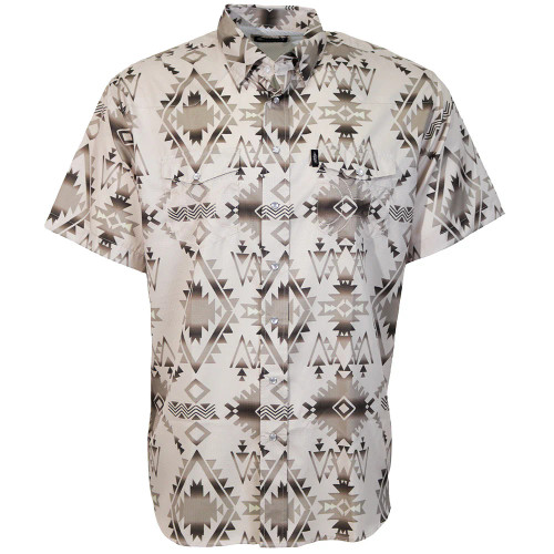 Men's Hooey Sol Tan/Aztec Shortsleeve Snap Shirt