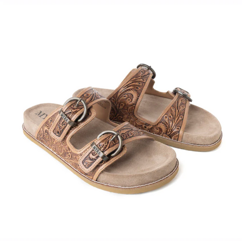 Myra Willow Bloom Handtooled Leather Sandals