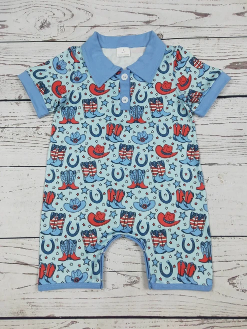 Infant Western Patriotic Romper