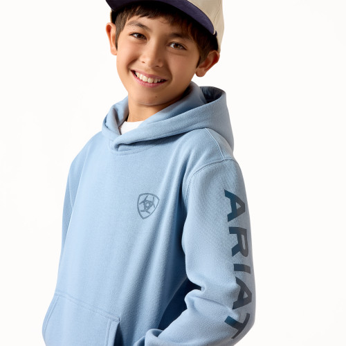 Youth Ariat Light Denim Logo Hoodie