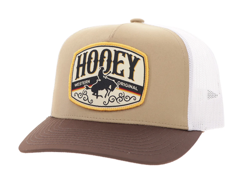 Hooey Salado Tan/White Black Patch Hat