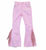 Girl's Cowgirl Hardware Pink Fringe Flare Jeans Girl's Cowgirl Hardware Pink Fringe Flare Jeans