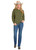 Women's Panhandle Slim Hunter Green Embossed Boot Stitch Crewneck
