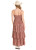 Women's Rock & Roll Rust/Aqua Tiered Maxi Dress