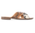 Myra Chappy Criss-cross Hairon & Tooled Leather Slide
