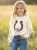 Girl's Horseshoe/Bow Knit Sweater