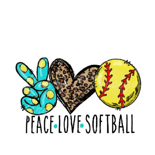 Peace Love Softball Transfer
