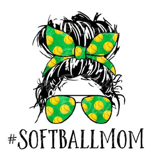 Softball Mom Bun Transfer