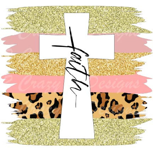 Faith Cross Rose Gold Transfer