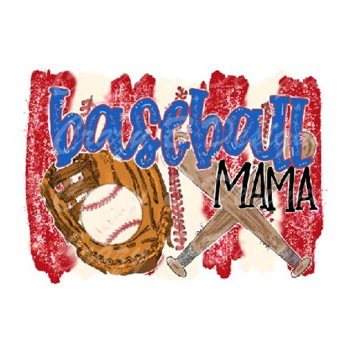 Baseball Mama Brushstrokes Transfer