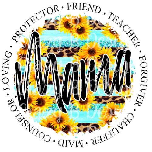 Mama Sunflower Proverbs Transfer