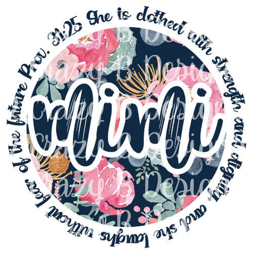 Mimi Floral Proverbs Transfer