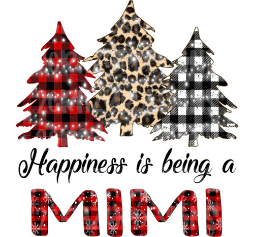 Happiness Is Being A Mimi Christmas Transfer
