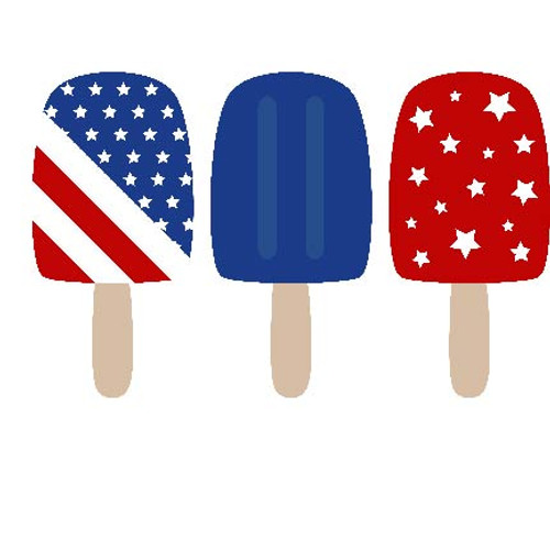 Red White Blue Popsicle Transfer