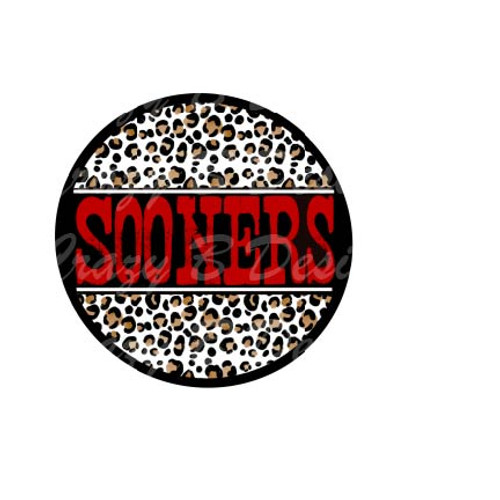 Sooners Cheetah Round Logo Transfer