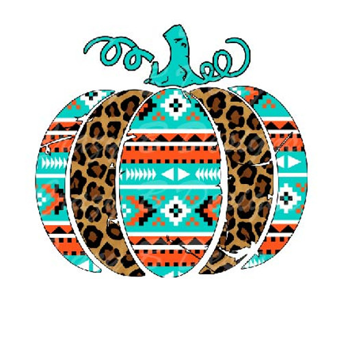 Leopard Aztec Pumpkin Transfer