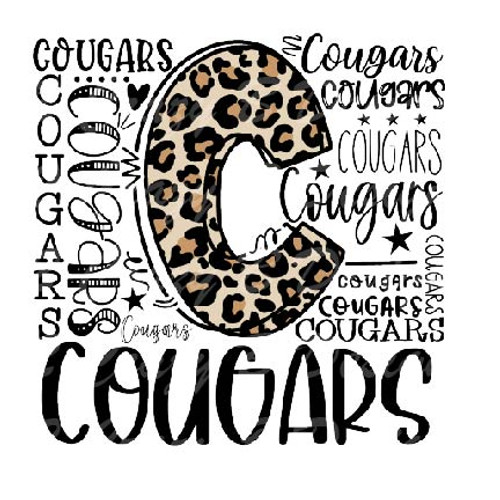 Cougars Typography Transfer