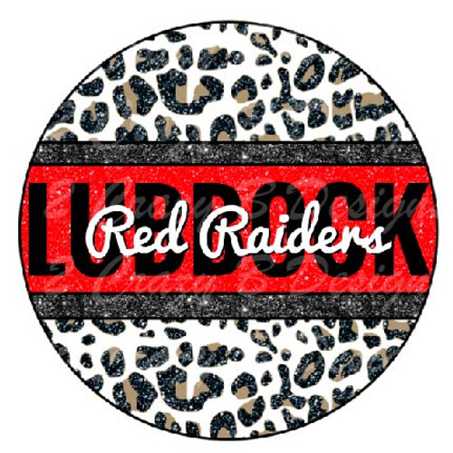 Red Raiders Lubbock Leopard Circle Spirit Transfer