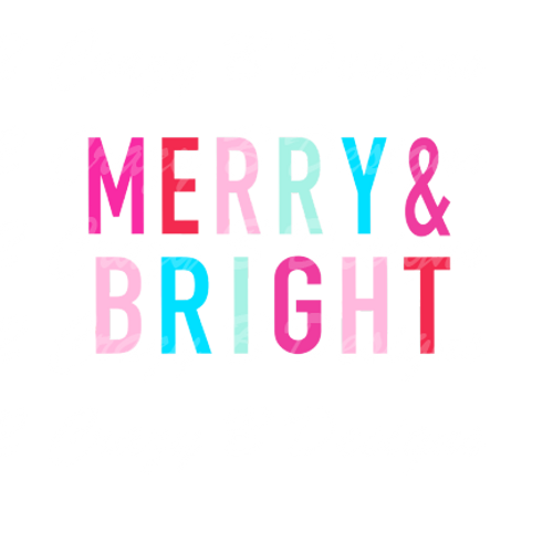 Merry and Bright Pinks Transfer