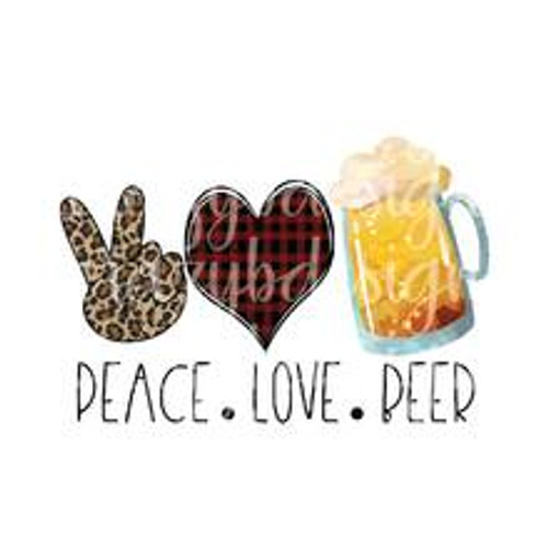 Peace Love Beer Transfer
