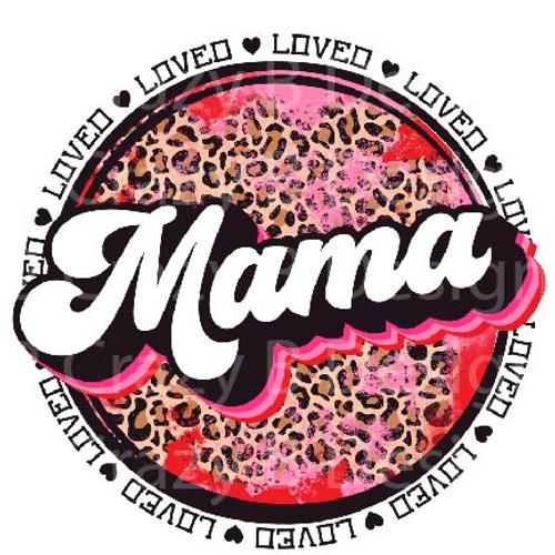 Loved Mama Circle Leopard Transfer