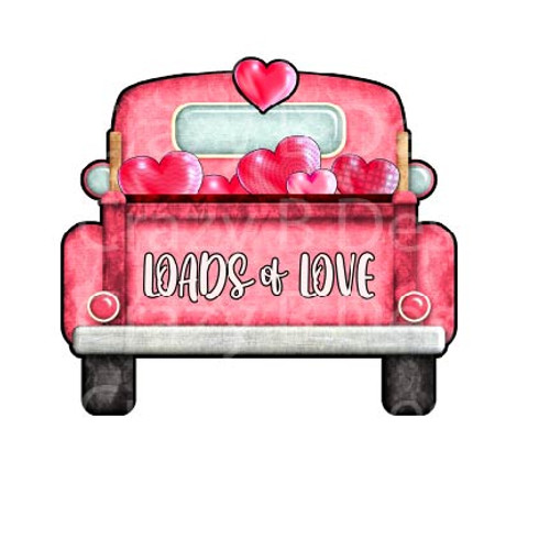 Loads of Love Pink Truck Transfer