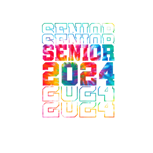 Tiedye Senior 2024 DTF Transfer