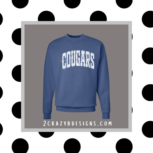 Cougars Grunge Tee/Sweatshirt