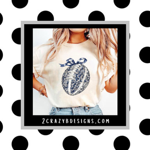 Football Faux Sequin Tee/Sweatshirt