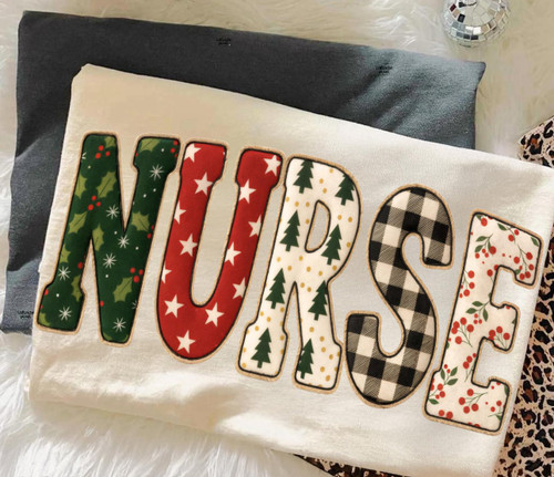 Nurse Christmas Letters DTF Transfer