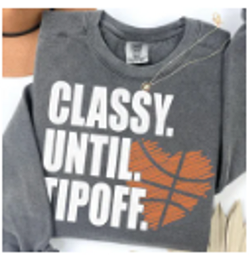 Classy Until Tipoff Heart DTF Transfer