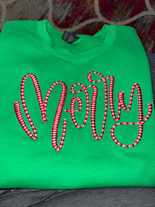 Merry - 3D Puff Embroidered Sweatshirt