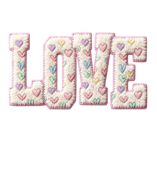 Faux Chenille LOVE Tee