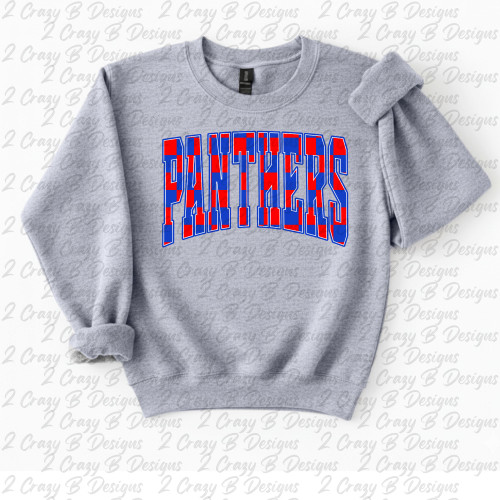 Panthers Checkered DTF Gildan Crewneck