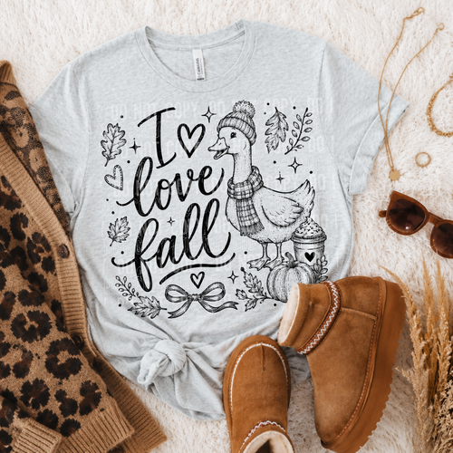 Goose I Love Fall Tee/Transfer
