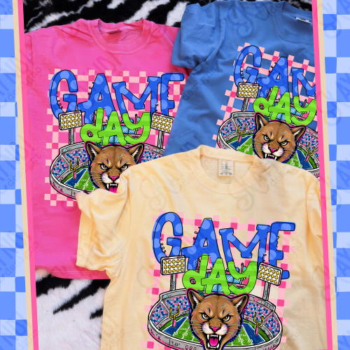 Game Day Cougars- Comfort Color Tee