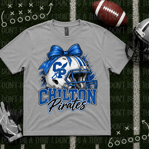 Chilton Pirates Helmet With Bow Tee