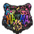 Mama Bear Neon Leopard Print