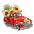 Red Vintage Truck Sunflowers Transfer