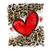 Be Mine Heart Leopard Transfer