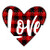 Love Heart Buffalo Plaid Transfer