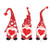 Red Gnomes with hearts Transfer