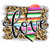 Love leopard and serape background Transfer