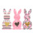 Pastel Pink trio bunnies Transfer