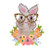 Bunny with glasses Transfer