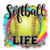 Softball Life Neon Transfer